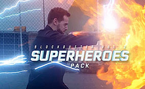 240+带透明通道的超能英雄电影特效合成视频素材合集：Bigfilms Blockbuster Vol 2 SUPERHEROES Pack